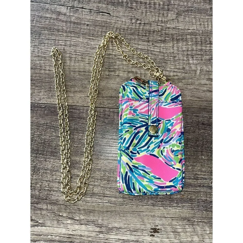 Lilly Pulitzer ID Crossbody Phone gold chain